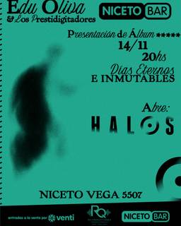 EDU OLIVA + HALOS en Niceto Bar