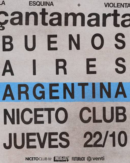 ÇANTAMARTA en Niceto Club (+18 años)