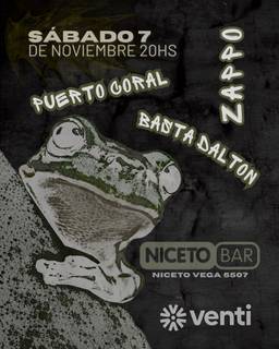 ZAPPO + DALTON + PUERTO CORAL en Niceto Bar