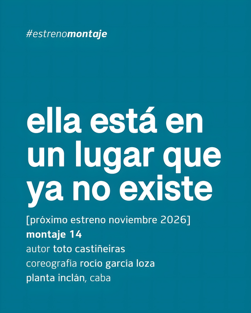 Ella está en un lugar que ya no existe