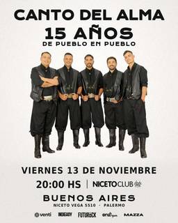 Canto del Alma en Niceto Club (+18 años)