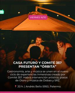 Ciclo de experiencias inmersivas que combina gastronomía, arte y música