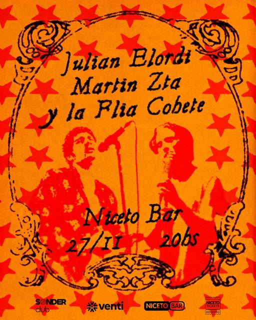 Julián Elordi + Martín Zta y la Flia Cohete en Niceto Bar