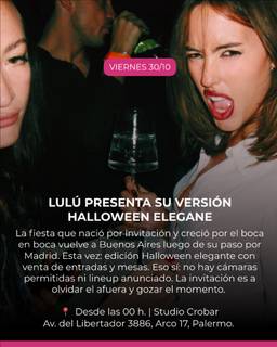 Lulú presenta su versión Halloween elegante