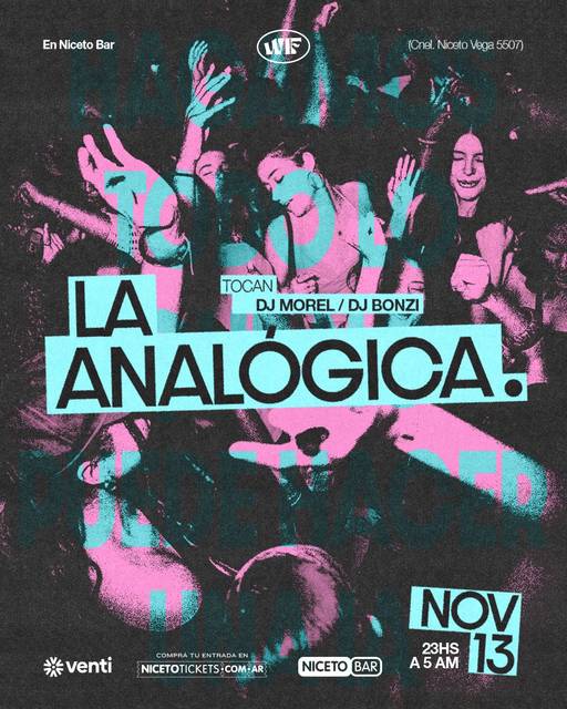 LA ANALÓGICA en Niceto Bar