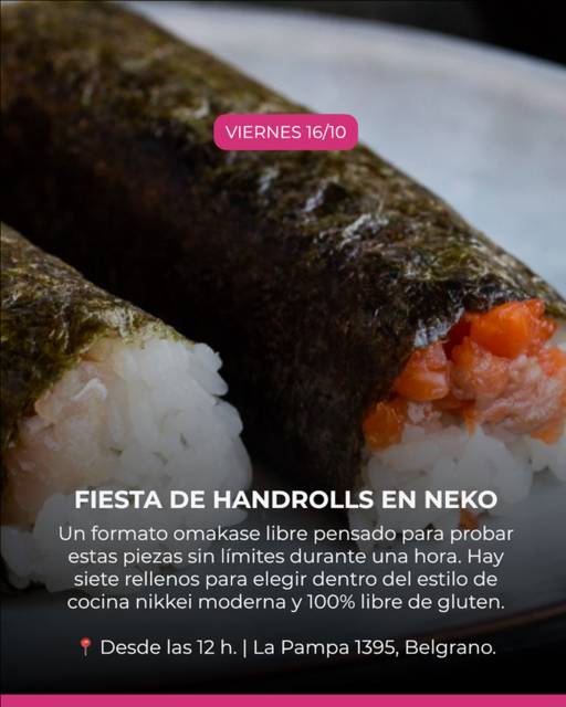 Fiesta de handrolls en Neko
