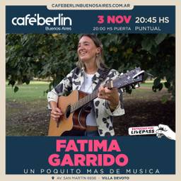 Fatima Garrido en Cafe Berlin