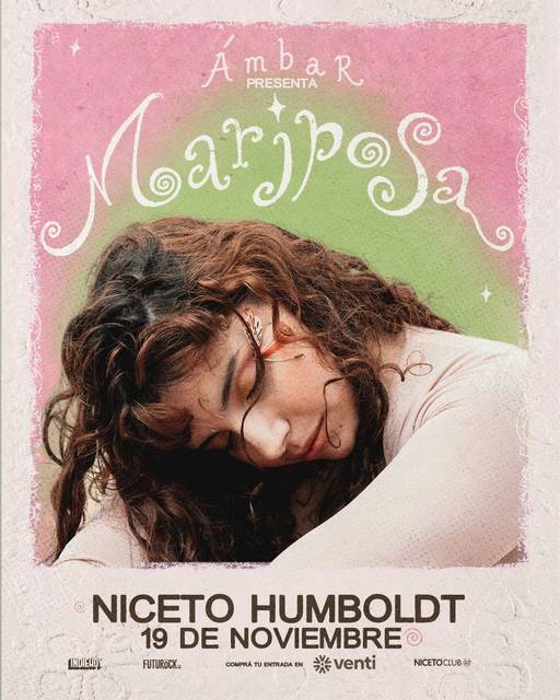 ÁMBAR PRESENTA MARIPOSA en Humboldt| Niceto Club (+18 años)