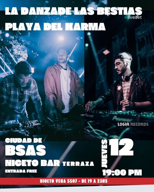 LA DANZA DE LAS BESTIAS + PLAYA DEL KARMA en Niceto Bar