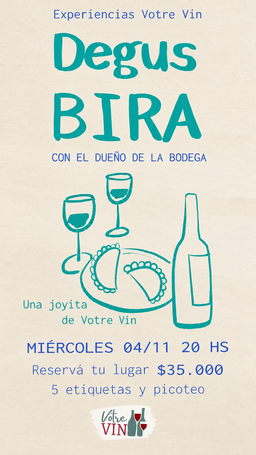 Degus BIRA con el dueño de la bodega