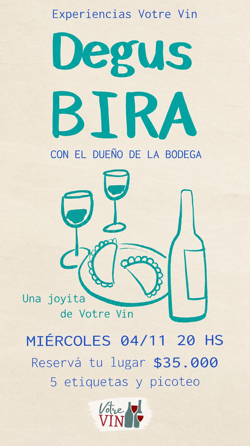 Degus BIRA con el dueño de la bodega
