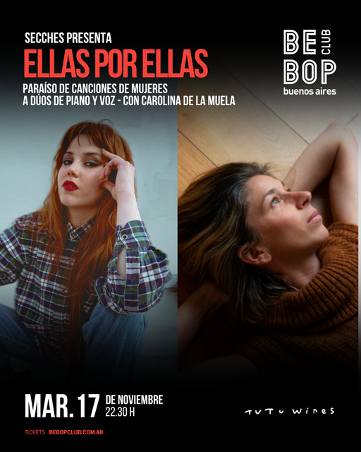 Secches presenta ELLAS POR ELLAS | Paraíso de canciones de mujeres, a duos de piano y voz - Con Carolina de la Muela