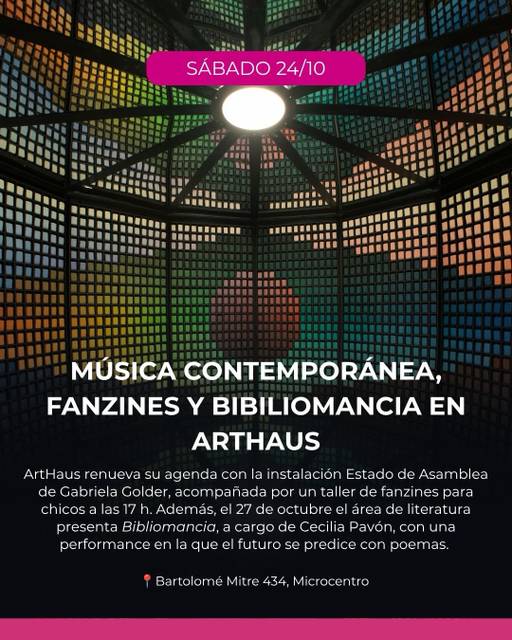 MÚSICA CONTEMPORÁNEA, FANZINES Y BIBLIOMANCIA EN ARTHAUS