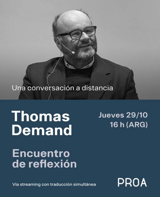 Encuentro de reflexión: conversación a distancia con Thomas Demand (vía streaming con traducción simultánea)