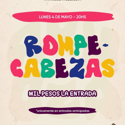 Rompecabezas a MIL pesos la entrada!