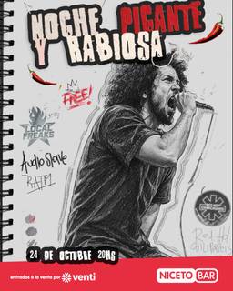 “NOCHE PICANTE Y RABIOSA” LOCAL FREAKS (tributo a Audioslave y Rage against the machine) + RED HOT CHIMICHURRIS (tributo a RHCP) en Niceto Bar