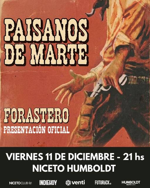 PAISANOS DE MARTE en Humboldt | Niceto Club (+18 años)
