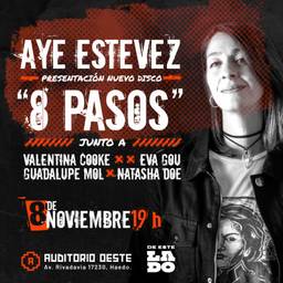 Aye Estevez presentando 8 Pasos