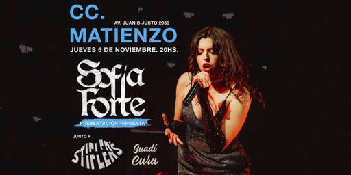 Sofía Forte en vivo junto a Stiflers Mom & Guadi Cura