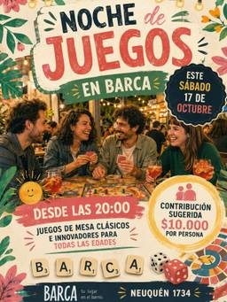 NOCHE DE JUEGOS EN BARCA - Juegos de mesa clásicos e innovadores para todas las edades