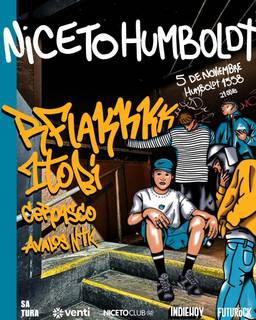 SATURA: RFlakkkk + 1Tobi + ceroasco + Avalos Ntk en Humbold | Niceto Club (+18 años)