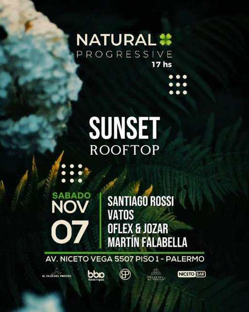 Natural progressive Sunset en Niceto Bar