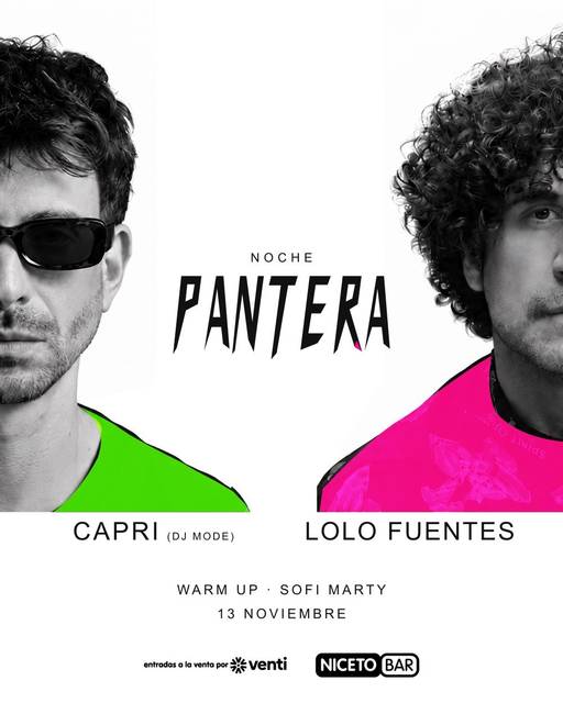 NOCHE PANTERA en Niceto Bar