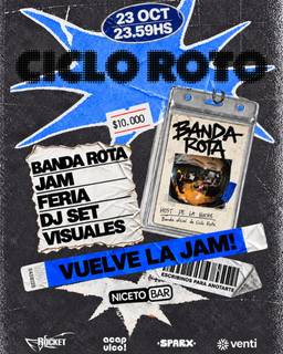CICLO ROTO 23 OCT en Niceto Bar